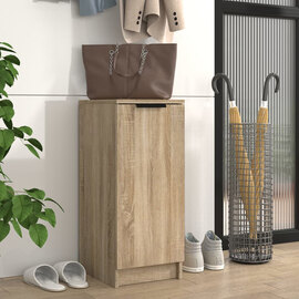 Betsi Wooden Shoe Storage Cabinet With 1 Door In Sonoma Oak