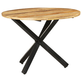 Bevis Round Small Mango Wood Dining Table In Natural