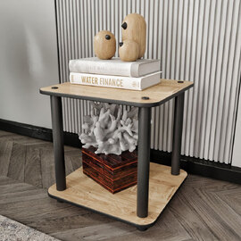 Bexen Square Wooden Side Table in Oak