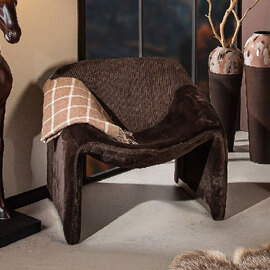 Bicwood Fabric Armchair in Brown