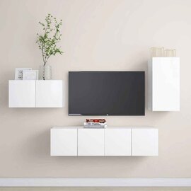 Binnenstad 60cm Wooden 4 Piece Entertainment Unit In White