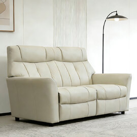 Bionel Leather 2 Seater Sofa in Mushroom