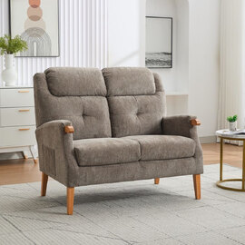 Itaquera Fabric 2 Seater Sofa in Mink