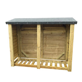 Blackfriars Wooden Garden Log Store In Natural