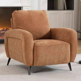 Blake Fabric 1 Seater Sofa in Rust
