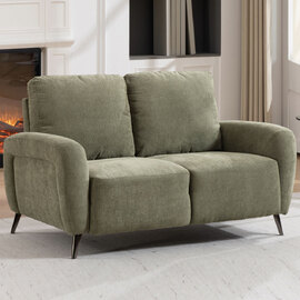 Blake Fabric 2 Seater Sofa in Moss Green