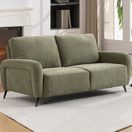 Blake Fabric 3 Seater Sofa in Moss Green