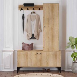 Blaze Wooden Hallway Storage Furniture Set 3 Doors in Oak