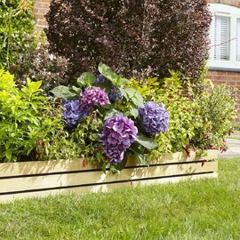 Bloomspace Wooden Garden Set Of 4 Border Fence 350 x 1200 in Natural