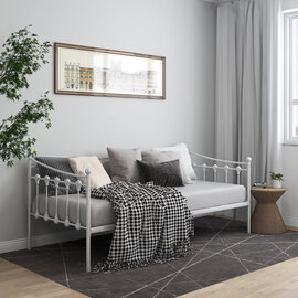 Bolesia Metal Frame Single Sofa Bed In White