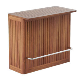 Bolivia Wooden Garden Bar Cabinet In Brown