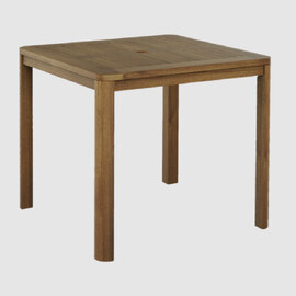 Bolivia Wooden Garden Square Dining Table In Rich Brown