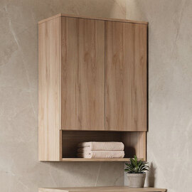 Bosco Wooden Wall Mounted Bathroom Cabinet in Oak