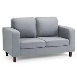 Boston Fabric 2 Seater Sofa In Grey