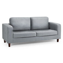 Boston Fabric 3 Seater Sofa In Grey