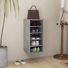 Branko Shoe Storage Rack With 5 Shelves In Concrete Effect