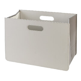 Brooklyn Imitation Leather Magazine Rack - White