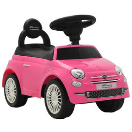 Buckeye Plastic Kids Fiat 500 Ride-on Car - Pink Black