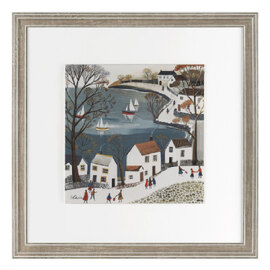 Buellton Wooden Sailboats Wall Art In Oak Frame