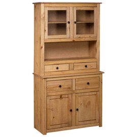 Bury Wooden Display Cabinet With 4 Doors In Brown