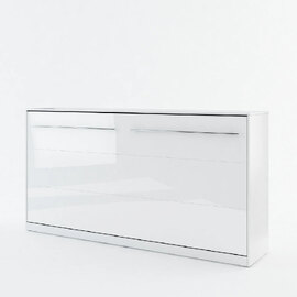 Cadott High Gloss Horizontal Wall Single Bed In White