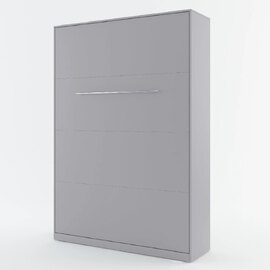 Cadott Wooden Vertical Wall Single Bed In Matt Grey