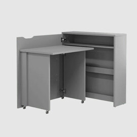 Cairo Convertible Wooden Computer Desk Left In Grey