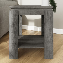 Caister Wooden Lamp Table - Charcoal Grey