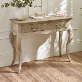 Caitlyn Wooden Console Table in Limed Oak