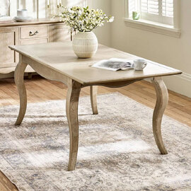 Caitlyn Wooden French Style Extending Dining Table in Limed Oak