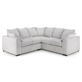 Calais Velvet Corner Sofa In Natural
