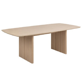Calais Wooden Rectangular Dining Table In White Oak