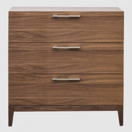 Calhoun Wooden Chest Of 3 Drawers In Walnut