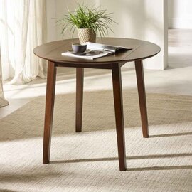 Calista Wooden Dropleaf Dining Table in Walnut