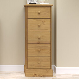 Calixto Wooden Chest Of 5 Drawers In Oak