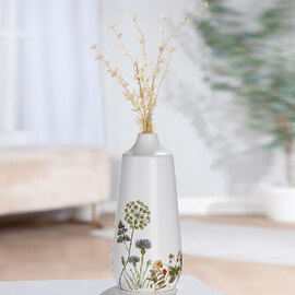 Camarillo Ceramic Flower Cone Vase In White