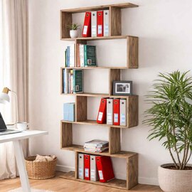 Campbell Wooden Bookcase In Maple Pereire