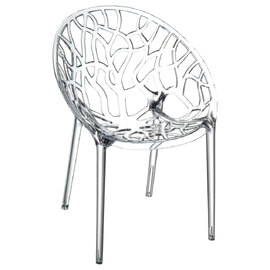 Cancun Polycarbonate Transparent Armchair In Clear