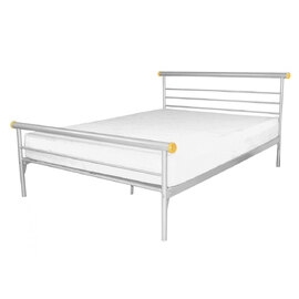Candela Metal Single Bed In Silver
