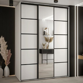 Canon Large Wooden Wardrobe With 3 Sliding Doors In White