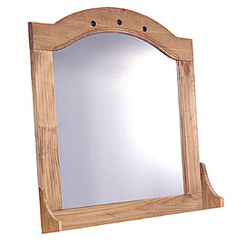 Carlen Vanity Mirror With Distressed Oak Wooden Frame
