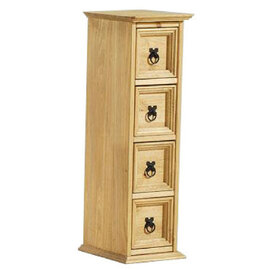 Carlen Wooden Storage Cabinet In Distressed Oak