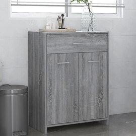 Carlton Wooden Bathroom Cabinet With 2 Doors In Grey Sonoma Oak