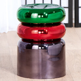 Carnation Iron Side Table In Multicolour