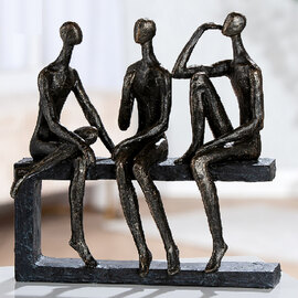 Carnation Synthetic Resin Conversation Sculpture In Antique
