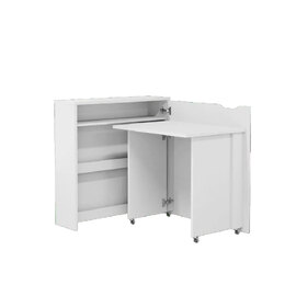 Carson 90cm Right Convertible Wooden Laptop Desk In Matt White