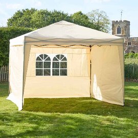 Cascais Polyester Fabric 3m x 3m Pop-Up Gazebo in Cream