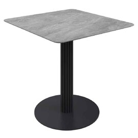 Castle Square Ceramic Top Bistro Table in Light Grey