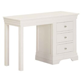 Cavara Wooden Dressing Table With 3 Drawers In Ivory