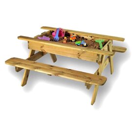 Cavello Outdoor Wooden Picnic Table with Storage in Natural